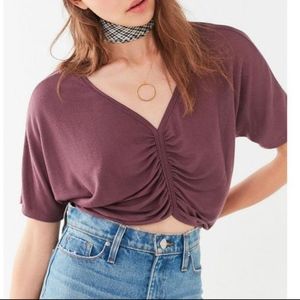 Urban Outfitters Ruby Smocked Cropped Top
